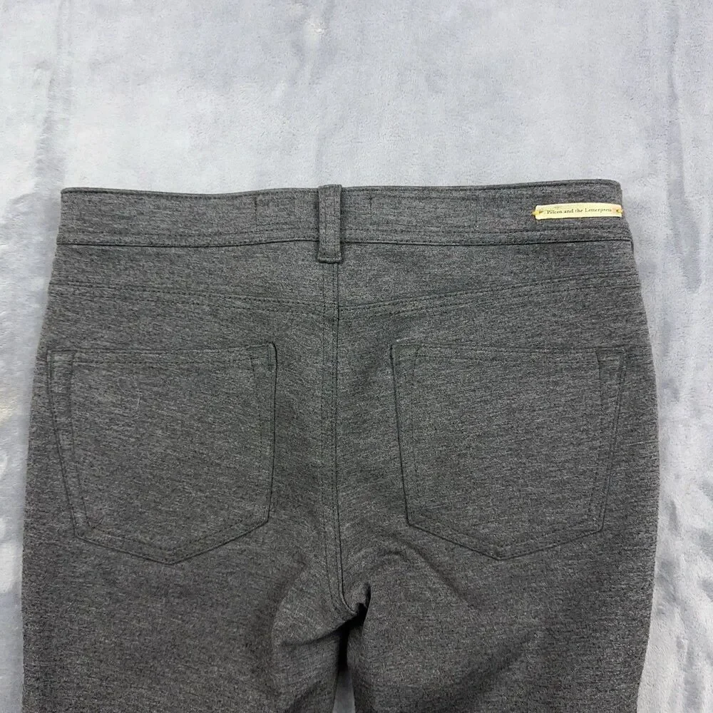 Pilcro and the Letterpress Serif Ponte Knit Skinny Pants Gray Womens Size 27